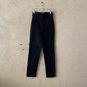 COS Womens Pants Blac Lightweight Cotton Trousers Elastic Waist Size 2 NEW